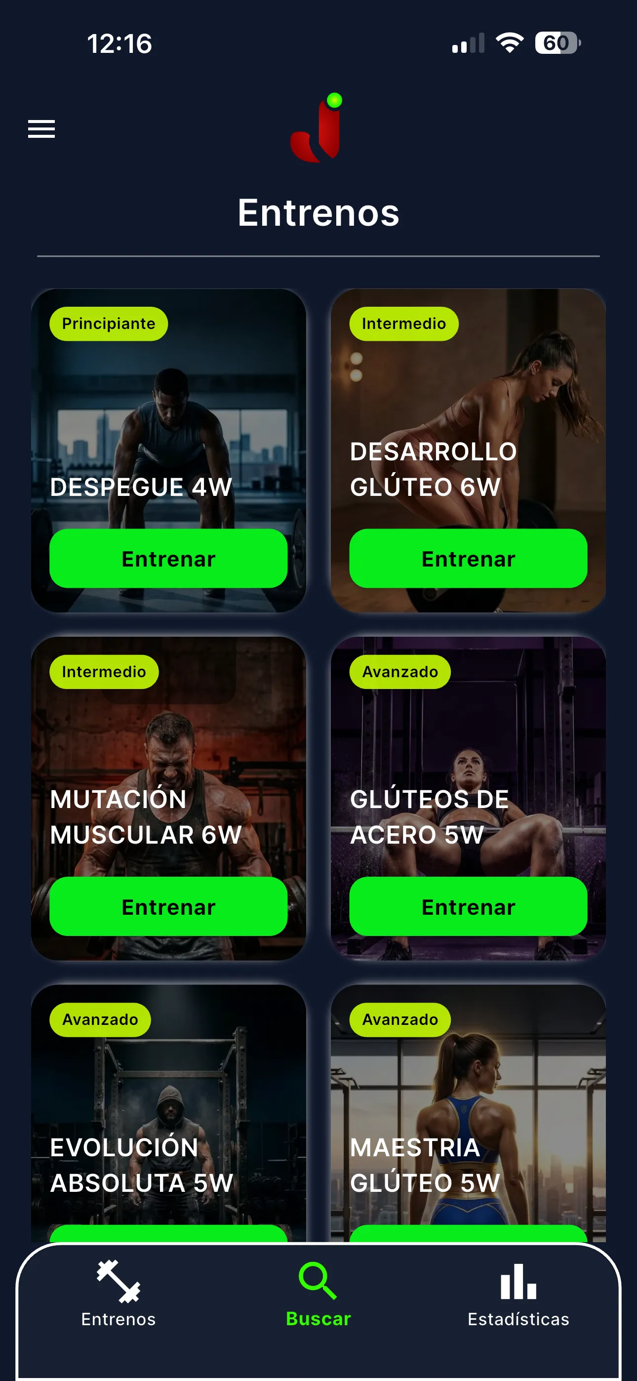 JFitGo — programas de entrenamiento